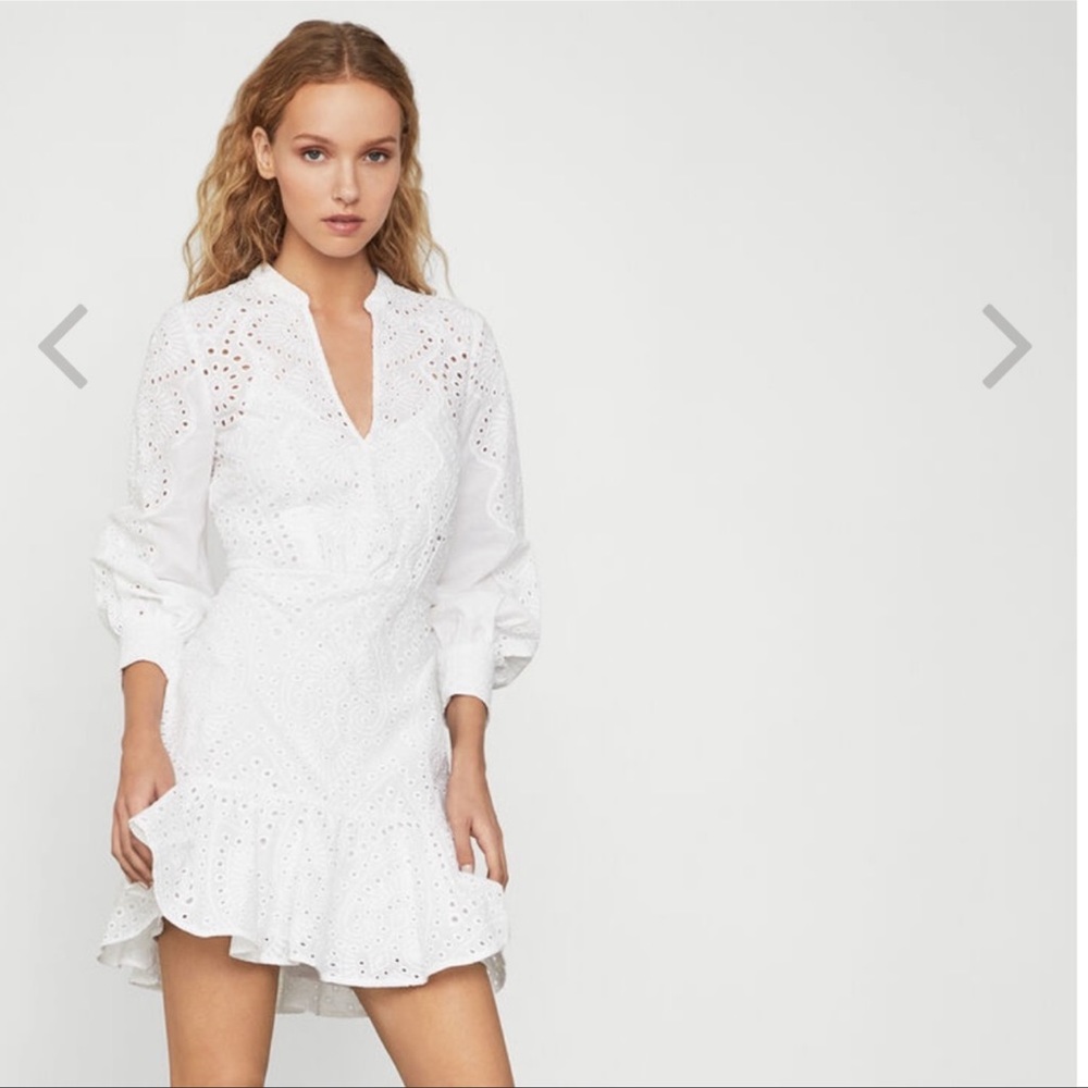 BCBGMAZAZRIA Cotton Eyelet Mini Dress - Picture 2 of 8